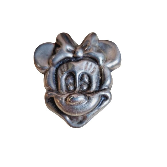 Vintage 1940s Disney Minnie Mouse Mickeys Wife Pewter Pendant Disney Collectible - Picture 1 of 3